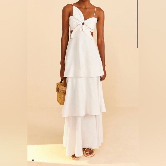 FARM Rio Dresses & Skirts - Off-White Flower Maxi Dress - Farm Rio